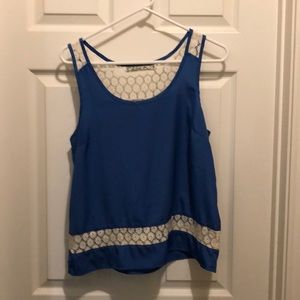 Chloe K lace detailed sleeveless shirt